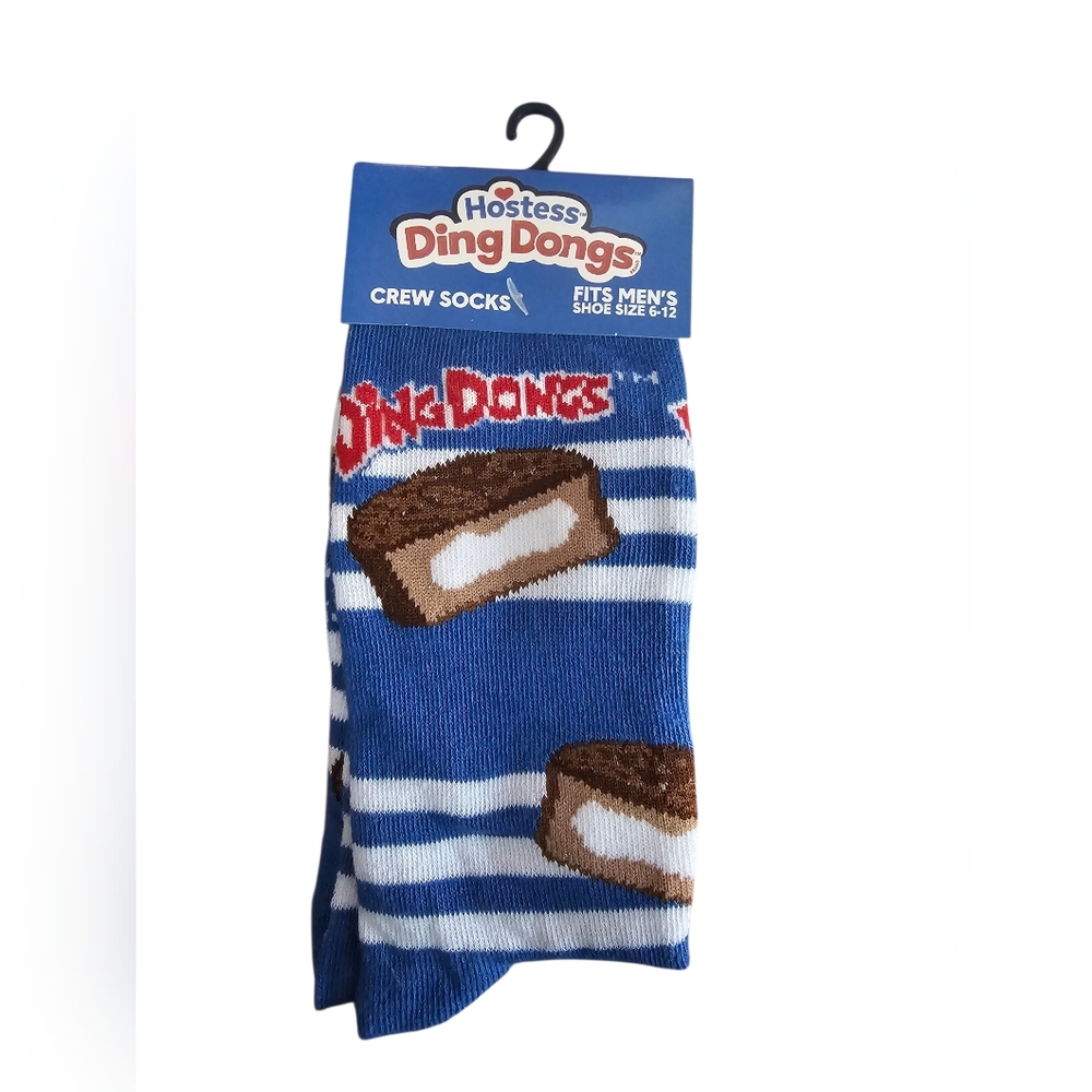 Hostess Ding Dongs Blue and Brown Crew Socks